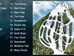 Trail map Bear Paw Ski Bowl