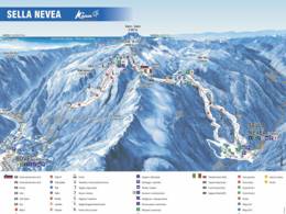 Trail map Kanin – Sella Nevea/Bovec