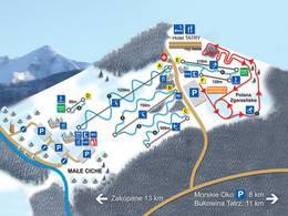 Trail map Małe Ciche