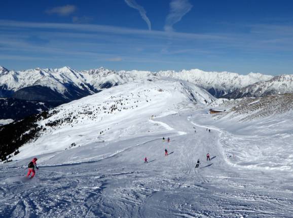 View over the ski resort of Hochzeiger