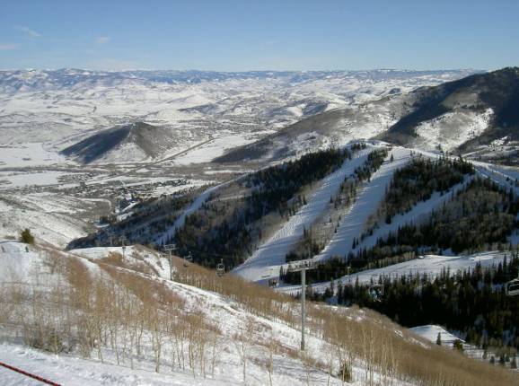 View of the Park City ski resort