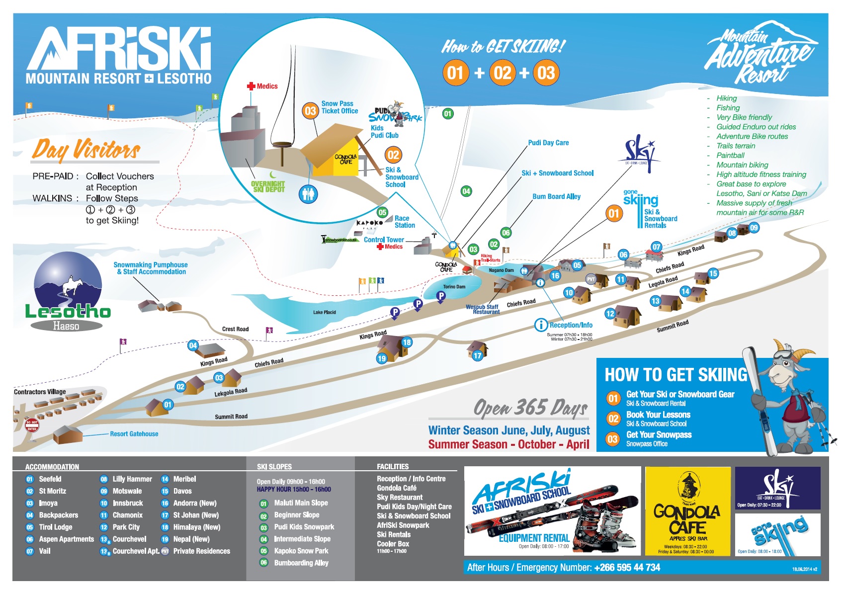Trail map Afriski Mountain Resort - Afriski Map 