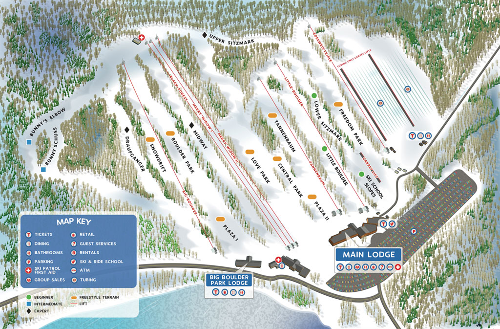 Big Boulder Trail Map Trail Map Big Boulder
