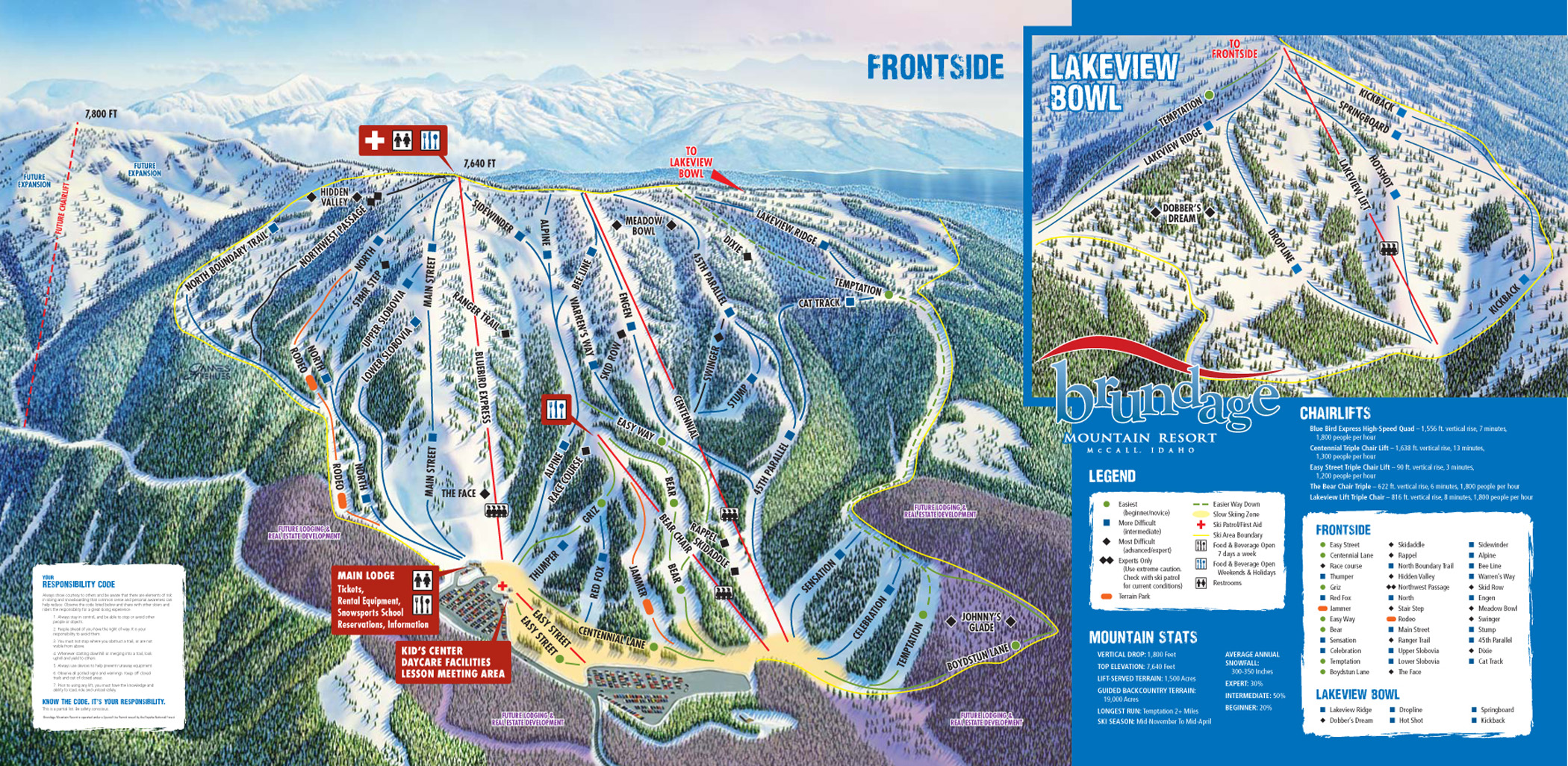 Brundage Mountain Trail Map Trail Map Brundage Mountain
