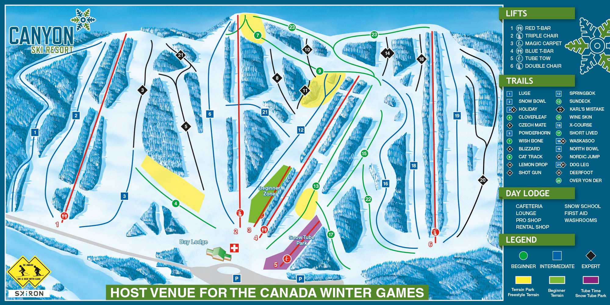 Canyon Ski Resort Map Trail Map Canyon Ski Area