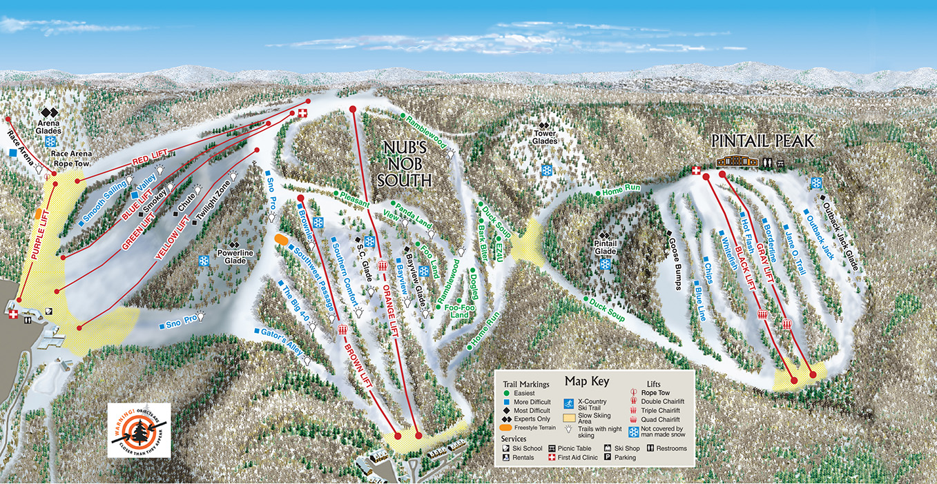 Nubs Nob Trail Map Trail Map Nub's Nob Ski Area