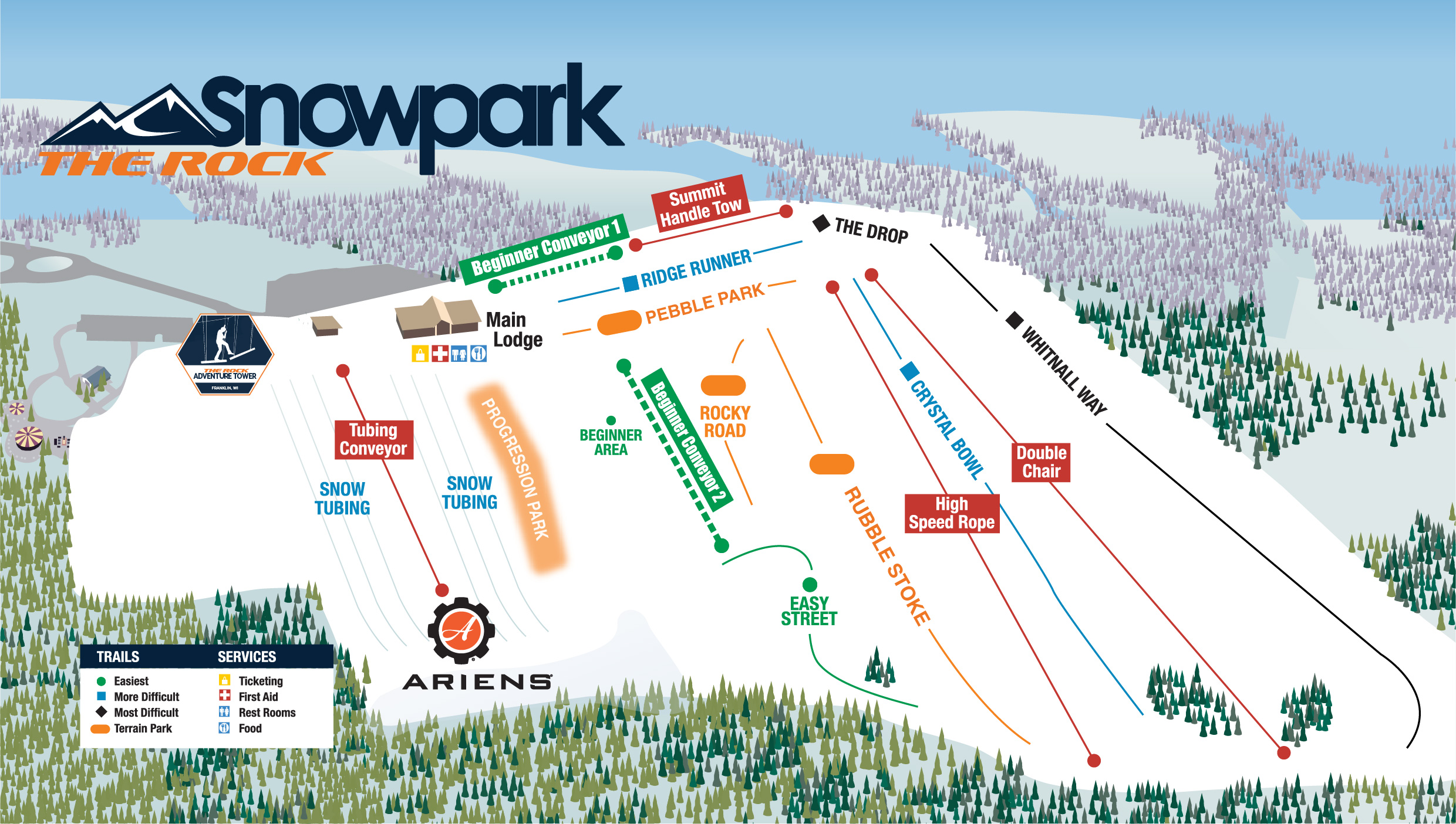 Trail Map The Rock Snowpark
